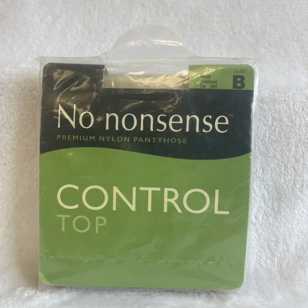 No Nonsense Control Top nylon pantyhose‎ reinforced toe Size B Nude 1 pair 044